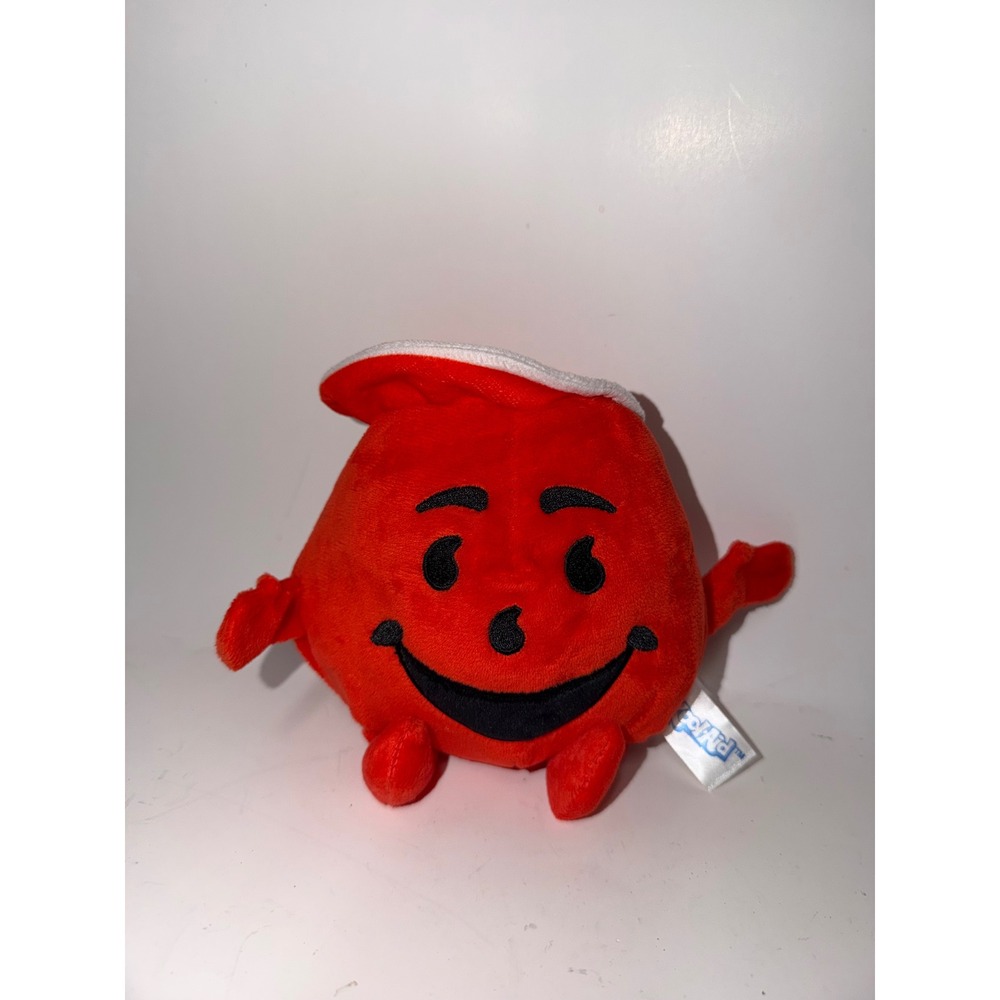 Kool-Aid Man Plush Toy Red Stuffed Mascot Figure 6 Inch Advertising Memorabilia
